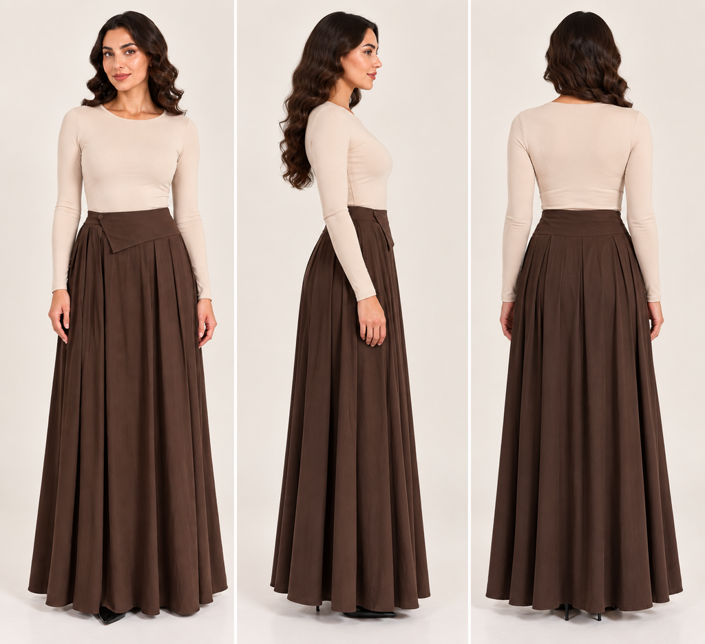Slanted skirt